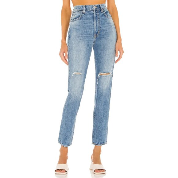 SLVRLAKE Beatnik High Rise Slim Jean in Trouble Maker Blue Size 28 - Picture 1 of 10